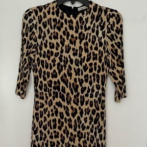 Alice & Olivia Body Con Leopard Dress